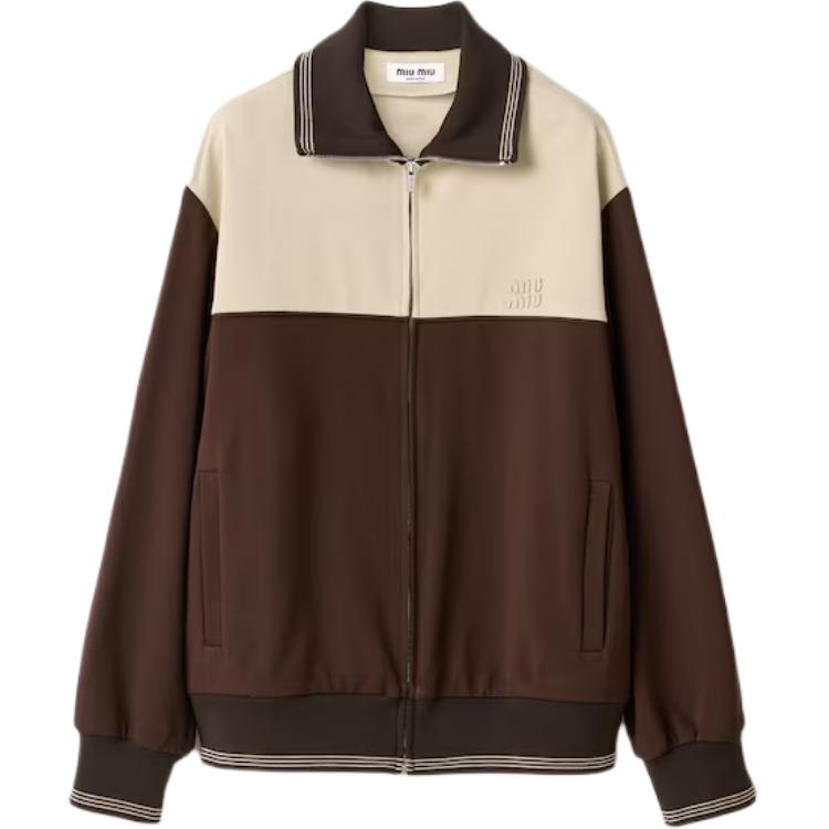 Свитшот с вязаными манжетами и молнией спереди MIU MIU, cocoa
Свитшот с вязаными манжетами и молнией спереди MIU MIU, cocoa