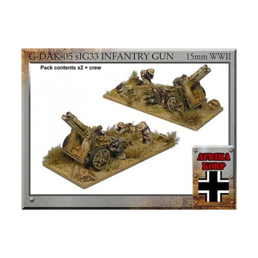 15-см пехотная пушка sIG33 с расчетом, WWII Miniatures - Afrika Korps (15mm)
15-см пехотная пушка sIG33 с расчетом, WWII Miniatures - Afrika Korps (15mm)