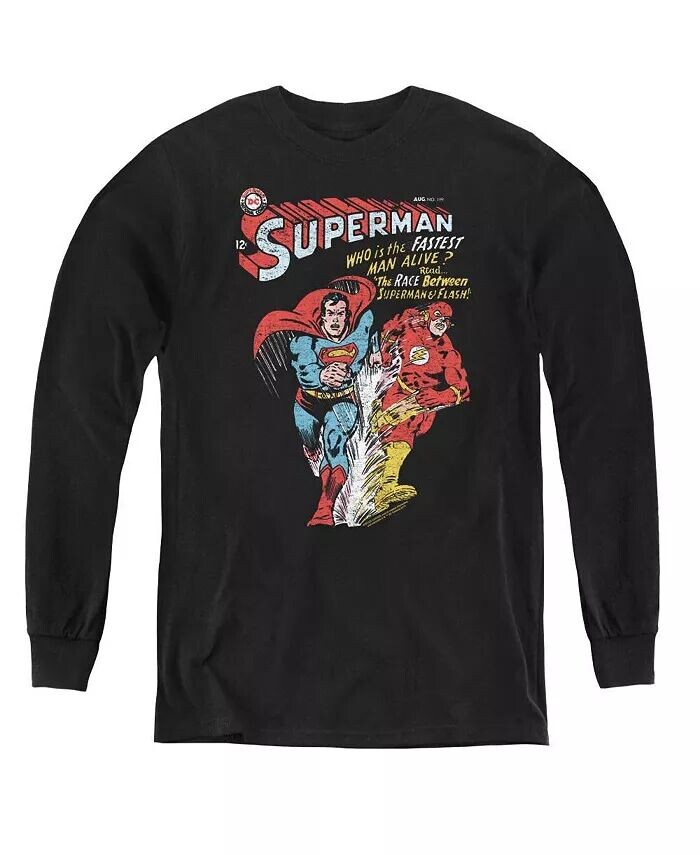 Свитшот с длинным рукавом Boys of America Youth Fastest Justice League, черный 
Свитшот с длинным рукавом Boys of America Youth Fastest Justice League, черный