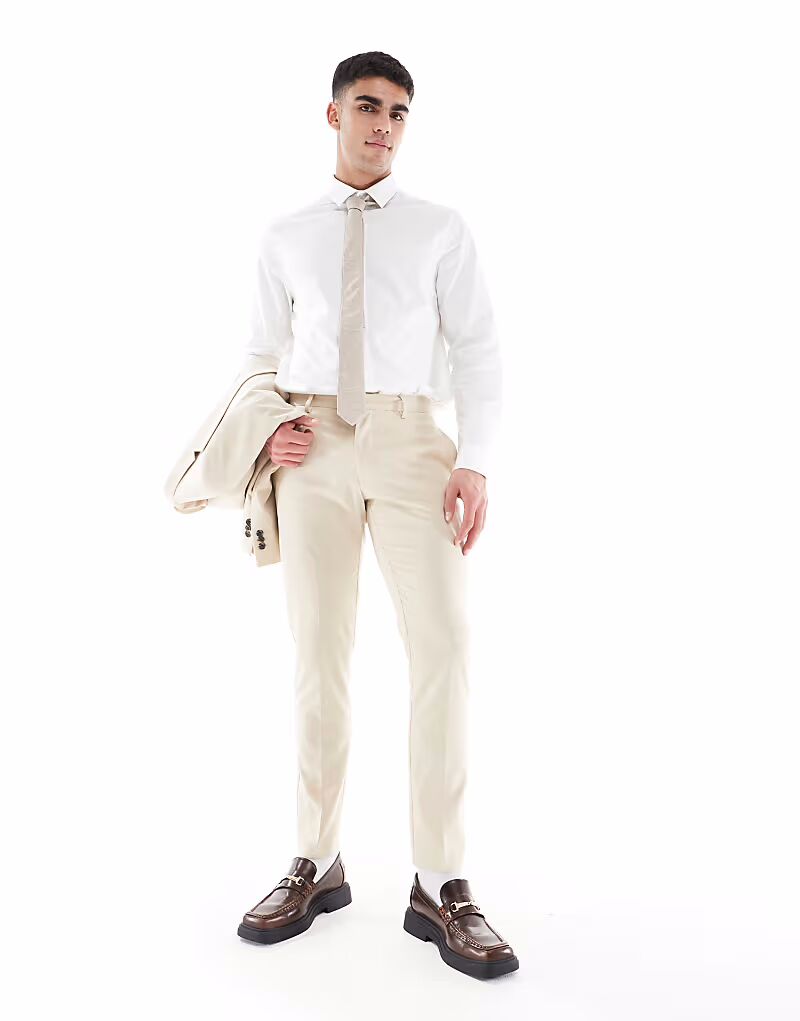 Узкие брюки Asos Design, серо-бежевый
Узкие брюки Asos Design, серо-бежевый