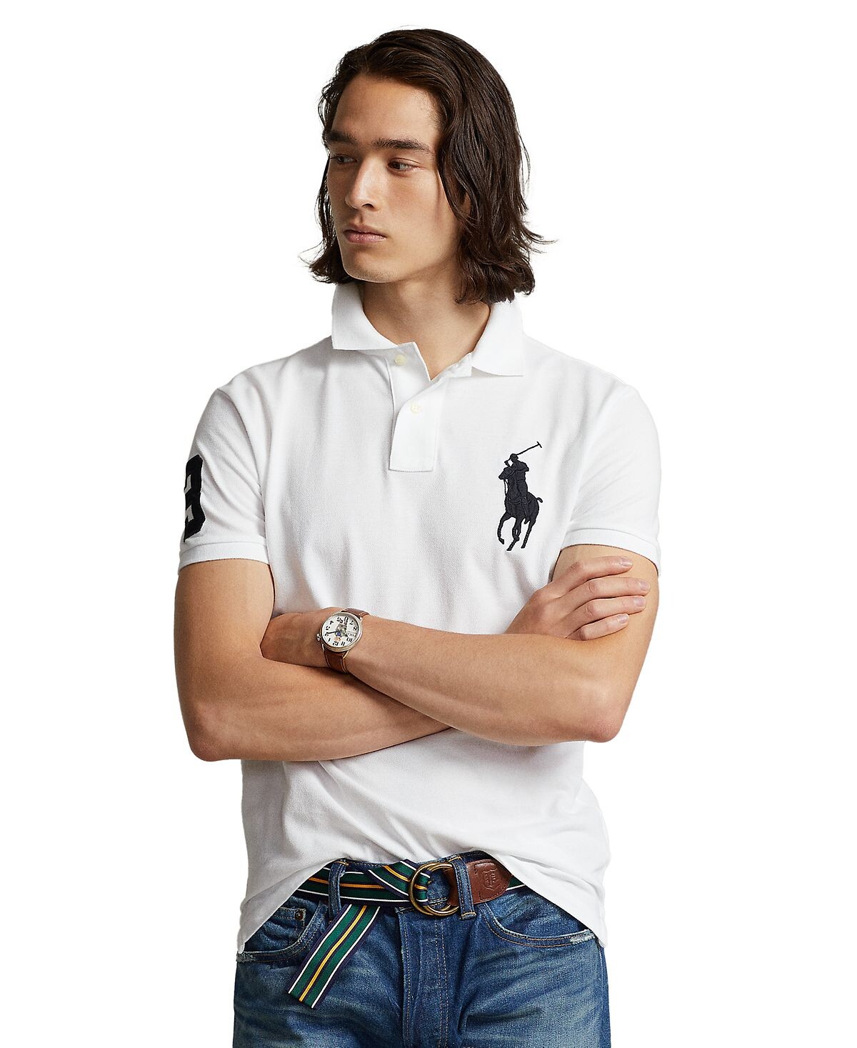 Мужская сетчатая футболка-поло приталенного кроя Big Pony на заказ Polo Ralph Lauren
Мужская сетчатая футболка-поло приталенного кроя Big Pony на заказ Polo Ralph Lauren