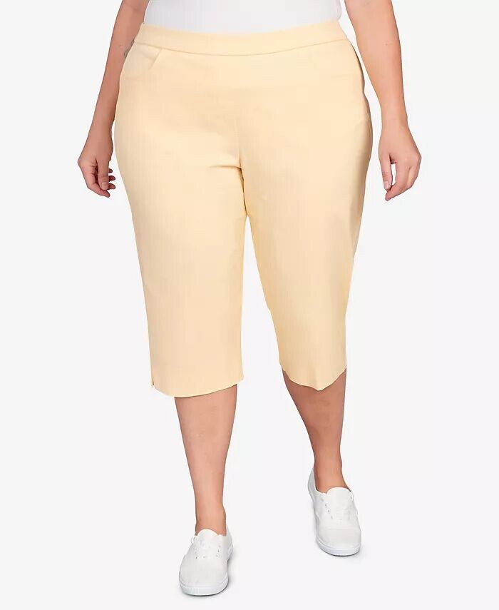 Брюки-капри Classic Allure Stretch Clamdigger размера Plus Size Alfred Dunner, желтый
Брюки-капри Classic Allure Stretch Clamdigger размера Plus Size Alfred Dunner, желтый