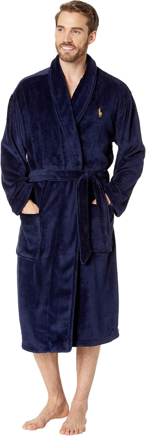 Халат Microfiber Plush Long Sleeve Shawl Collar Robe Polo Ralph Lauren, цвет Cruise Navy/Basic Gold Pony Print
Халат Microfiber Plush Long Sleeve Shawl Collar Robe Polo Ralph Lauren, цвет Cruise Navy/Basic Gold Pony Print