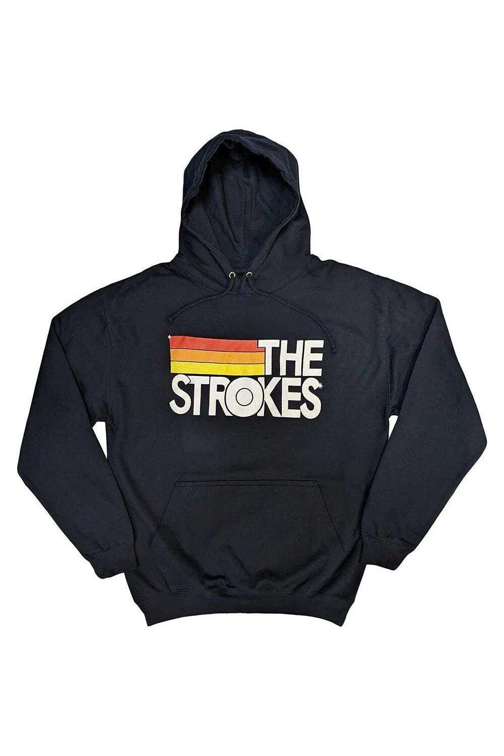 Толстовка в полоску с логотипом The Strokes, темно-синий 
Толстовка в полоску с логотипом The Strokes, темно-синий