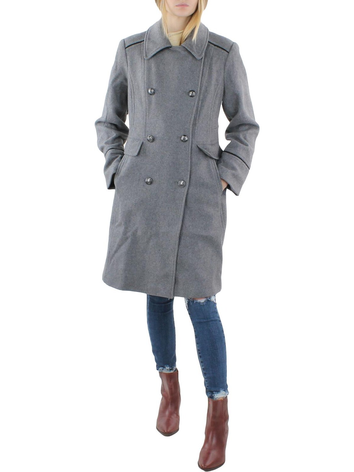 Женское двубортное шерстяное пальто из смесовой шерсти Vince Camuto, цвет Medium Grey
Женское двубортное шерстяное пальто из смесовой шерсти Vince Camuto, цвет Medium Grey