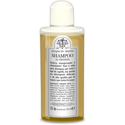 GIORGINI Шампунь с женьшенем 250 мл Dr. Giorgini
GIORGINI Шампунь с женьшенем 250 мл Dr. Giorgini