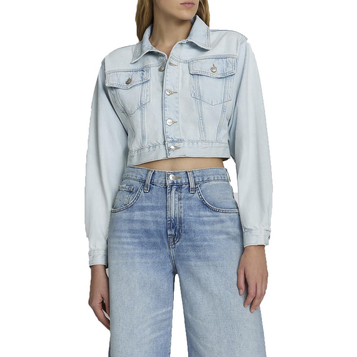 Женская джинсовая куртка с воротником 7 For All Mankind, розовый
Женская джинсовая куртка с воротником 7 For All Mankind, розовый