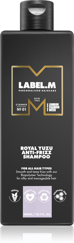 Шампунь «Королевский юдзу» для непослушных, вьющихся волос Label.M, 300 мл
Шампунь «Королевский юдзу» для непослушных, вьющихся волос Label.M, 300 мл