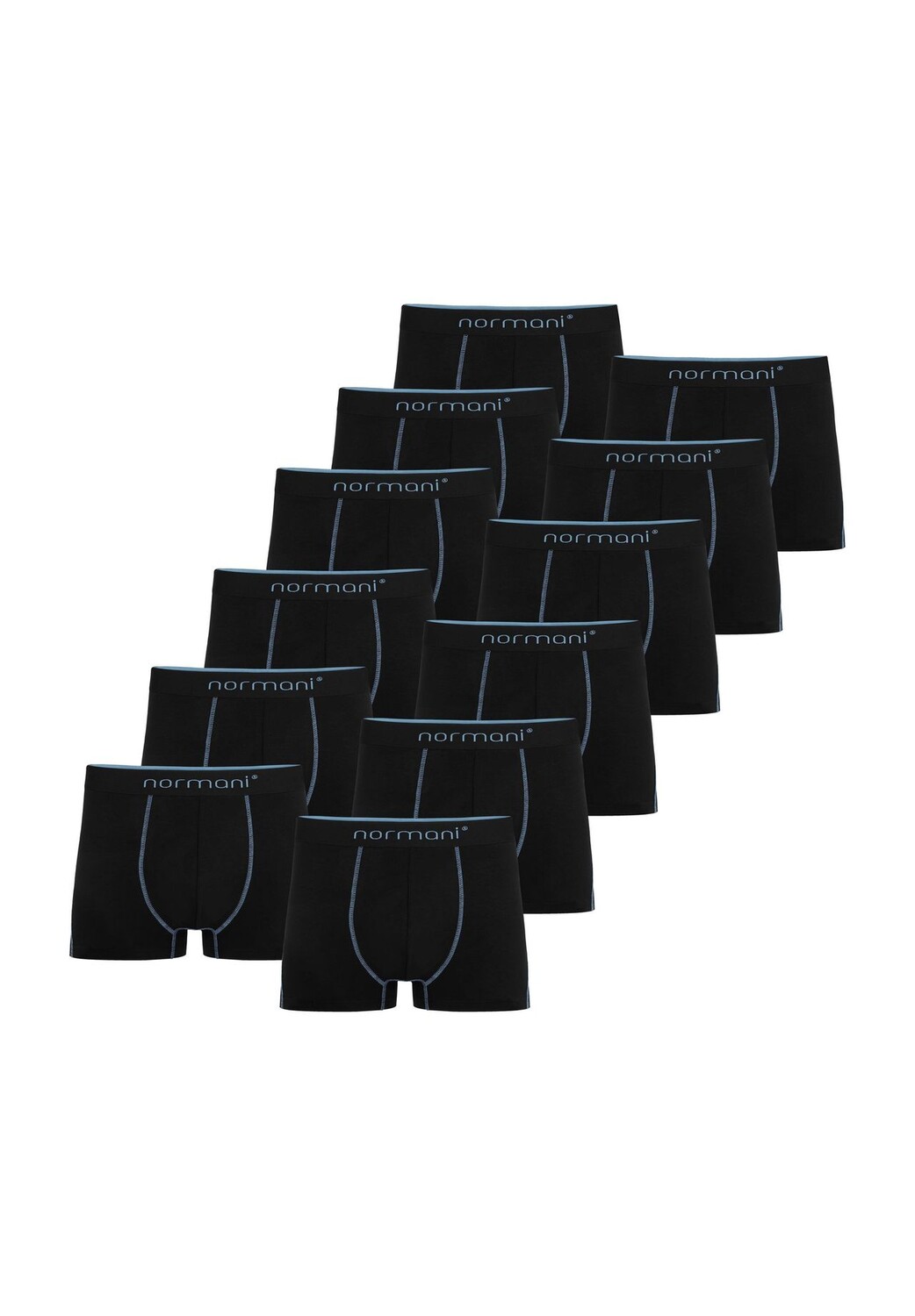12 мужских хлопковых боксеров normani, светло-синий
12 мужских хлопковых боксеров normani, светло-синий