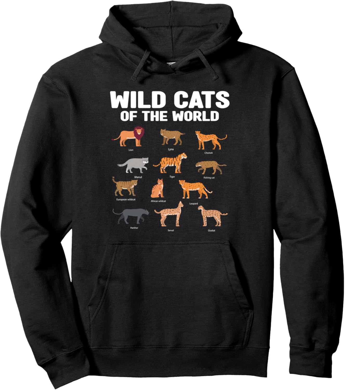 Толстовка с изображением льва и тигра из коллекции Wild Cats of the World Ocelot & Panther Gift, черный
Толстовка с изображением льва и тигра из коллекции Wild Cats of the World Ocelot & Panther Gift, черный