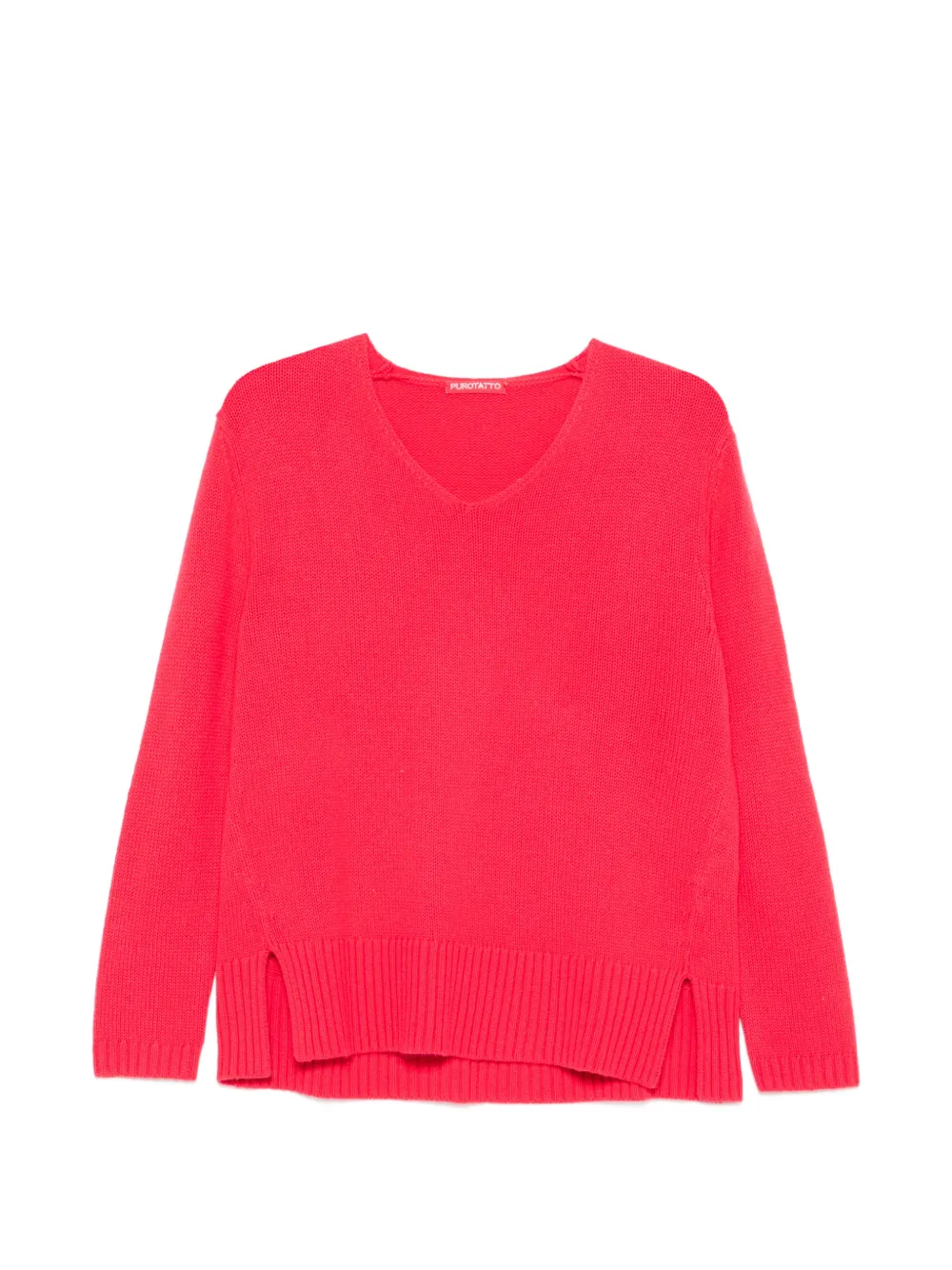 Свитер с V-образным вырезом и разрезами по бокам Purotatto, розовый
Свитер с V-образным вырезом и разрезами по бокам Purotatto, розовый