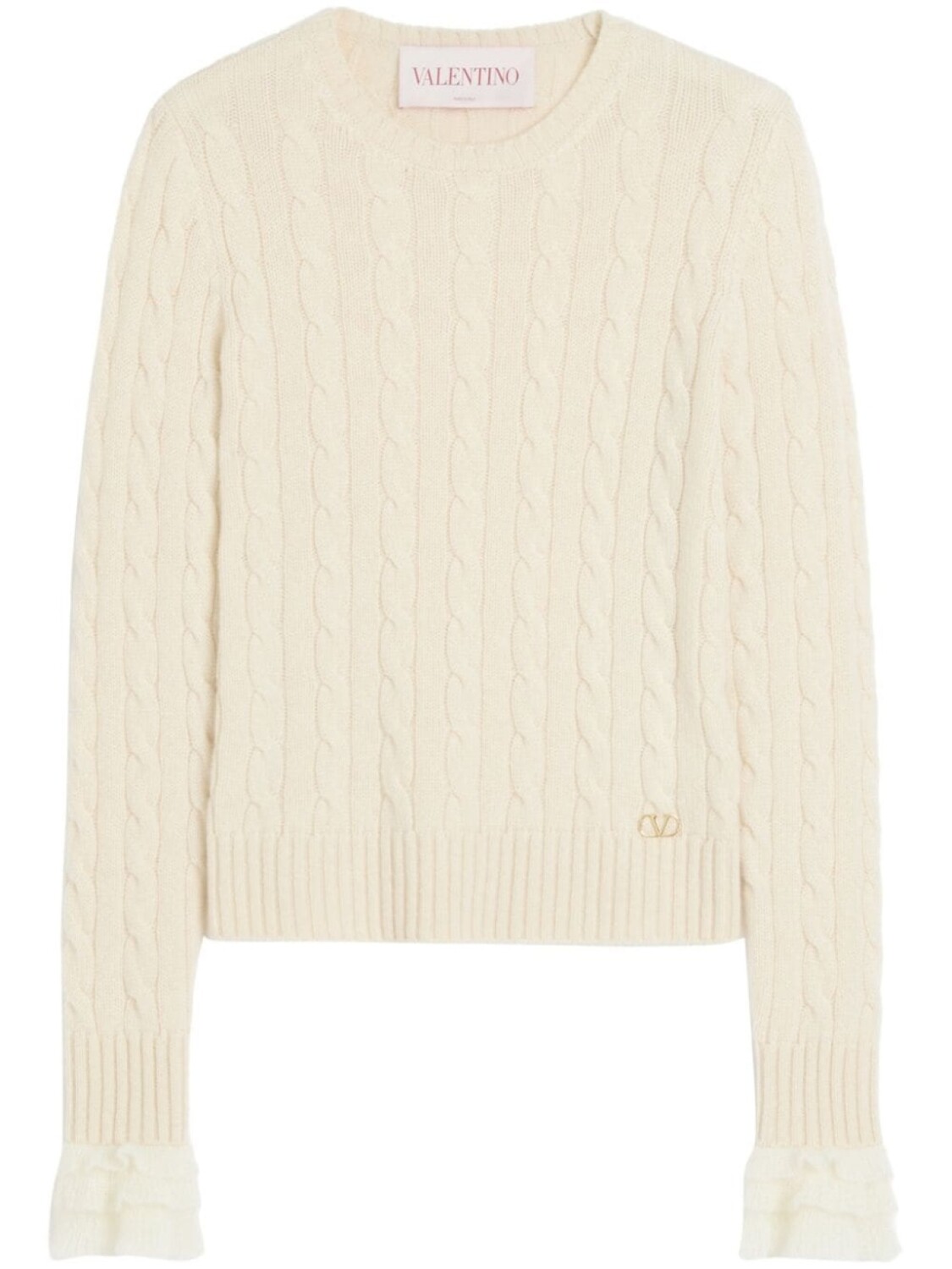 Джемпер с оборками на манжетах Valentino Garavani, нейтральный цвет
Джемпер с оборками на манжетах Valentino Garavani, нейтральный цвет