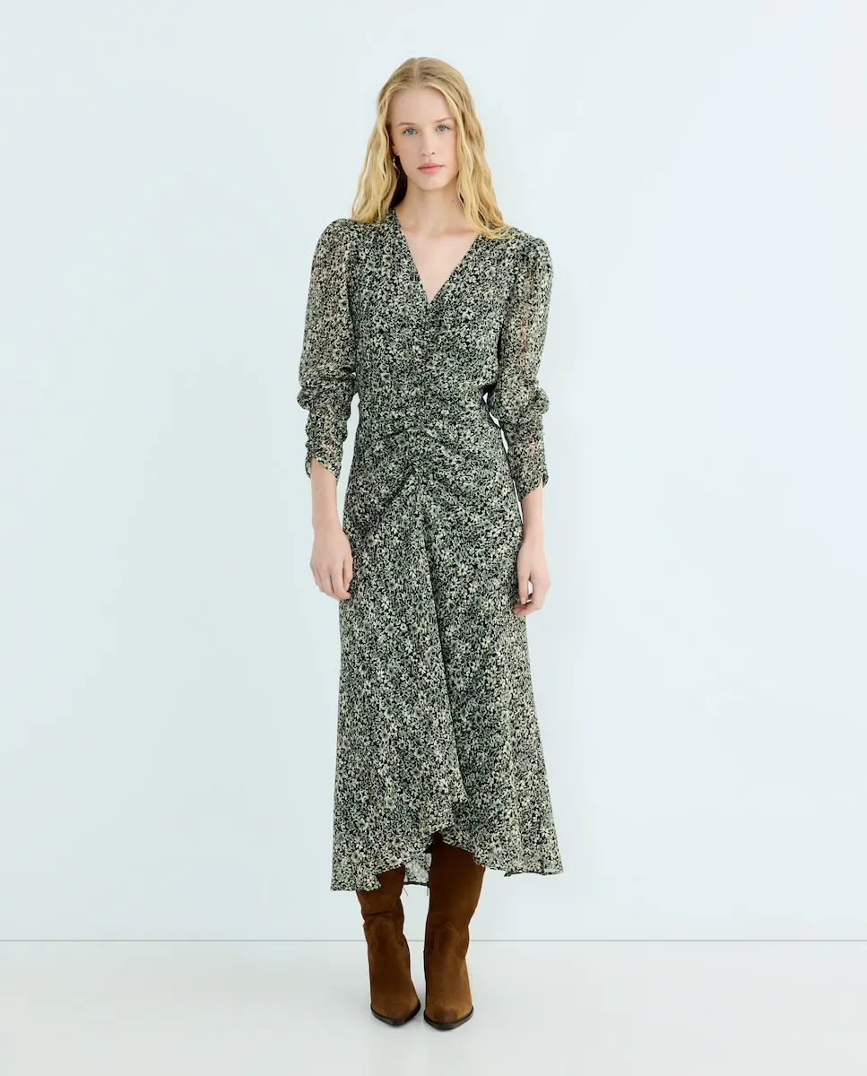 Платье с V-образным вырезом, длинными рукавами, длиной миди Boss Orange, мультиколор
Платье с V-образным вырезом, длинными рукавами, длиной миди Boss Orange, мультиколор