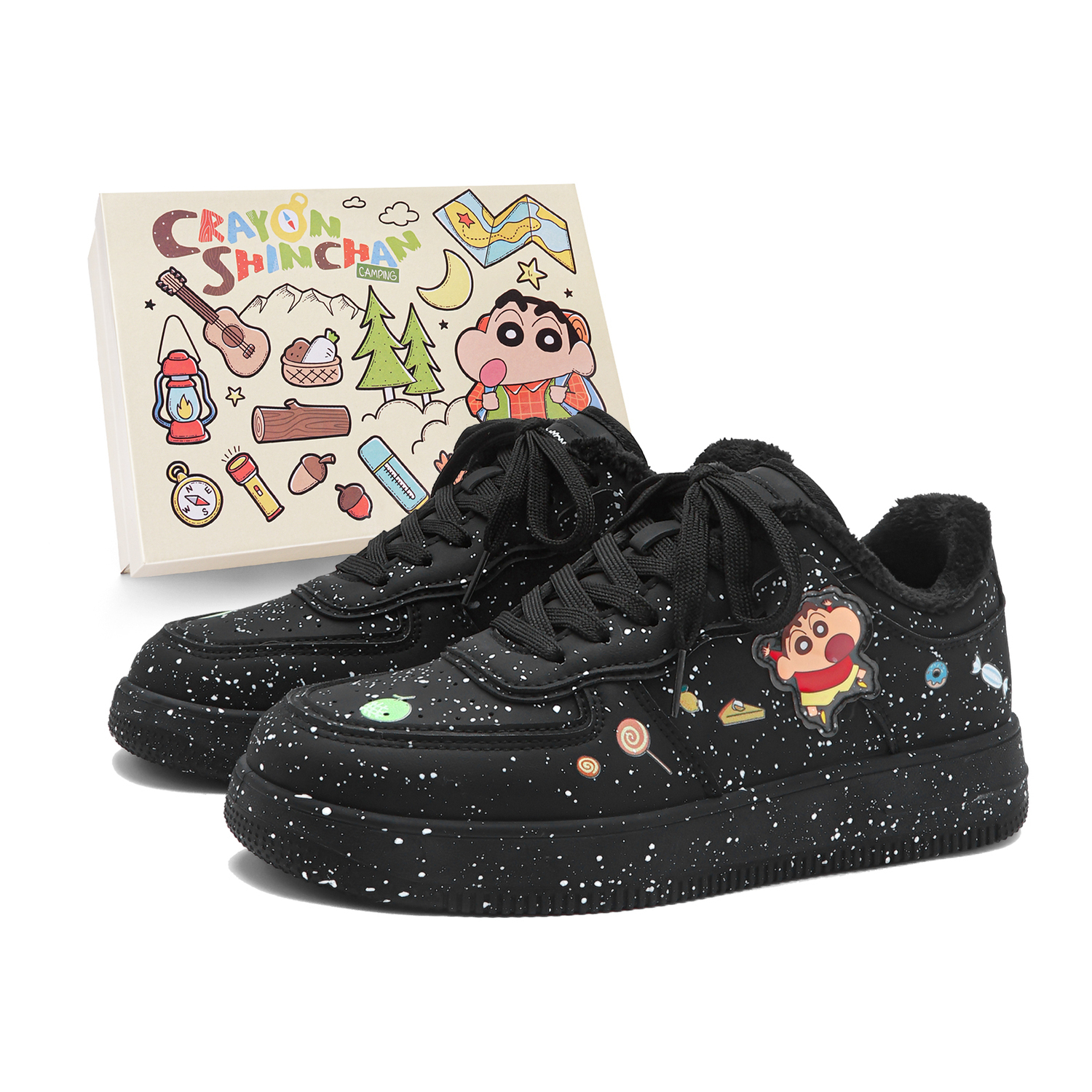 Низкие кеды для скейтбординга унисекс Crayon Shinchan, черный (Fleece-Lined)
Низкие кеды для скейтбординга унисекс Crayon Shinchan, черный (Fleece-Lined)