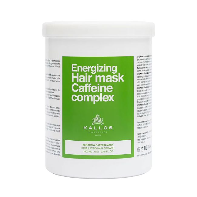 Маска для волос с кератином и кофеином Kallos, 1000 мл
Маска для волос с кератином и кофеином Kallos, 1000 мл