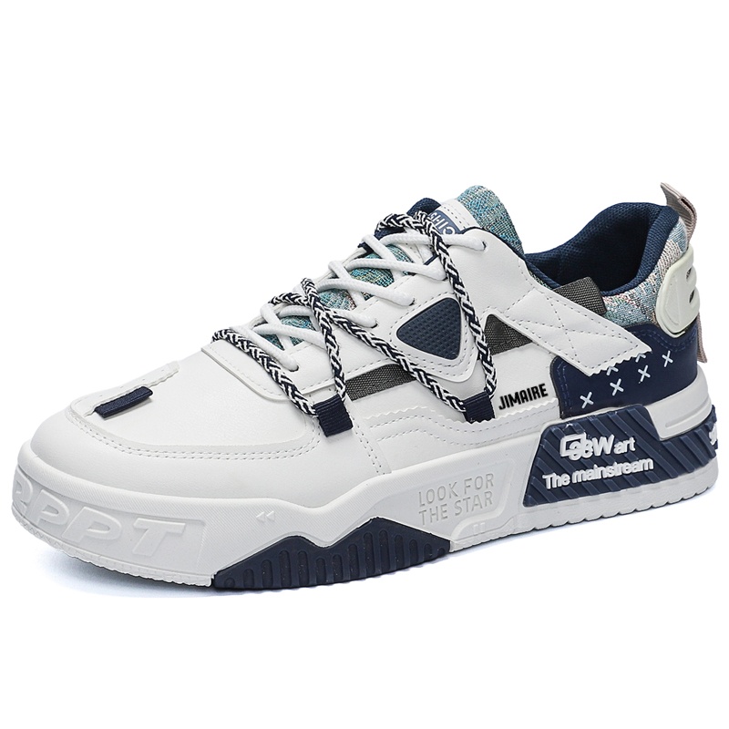 King Jinmai Мужские низкие скейтбордские кроссовки бело-синие, цвет White Blue
King Jinmai Мужские низкие скейтбордские кроссовки бело-синие, цвет White Blue