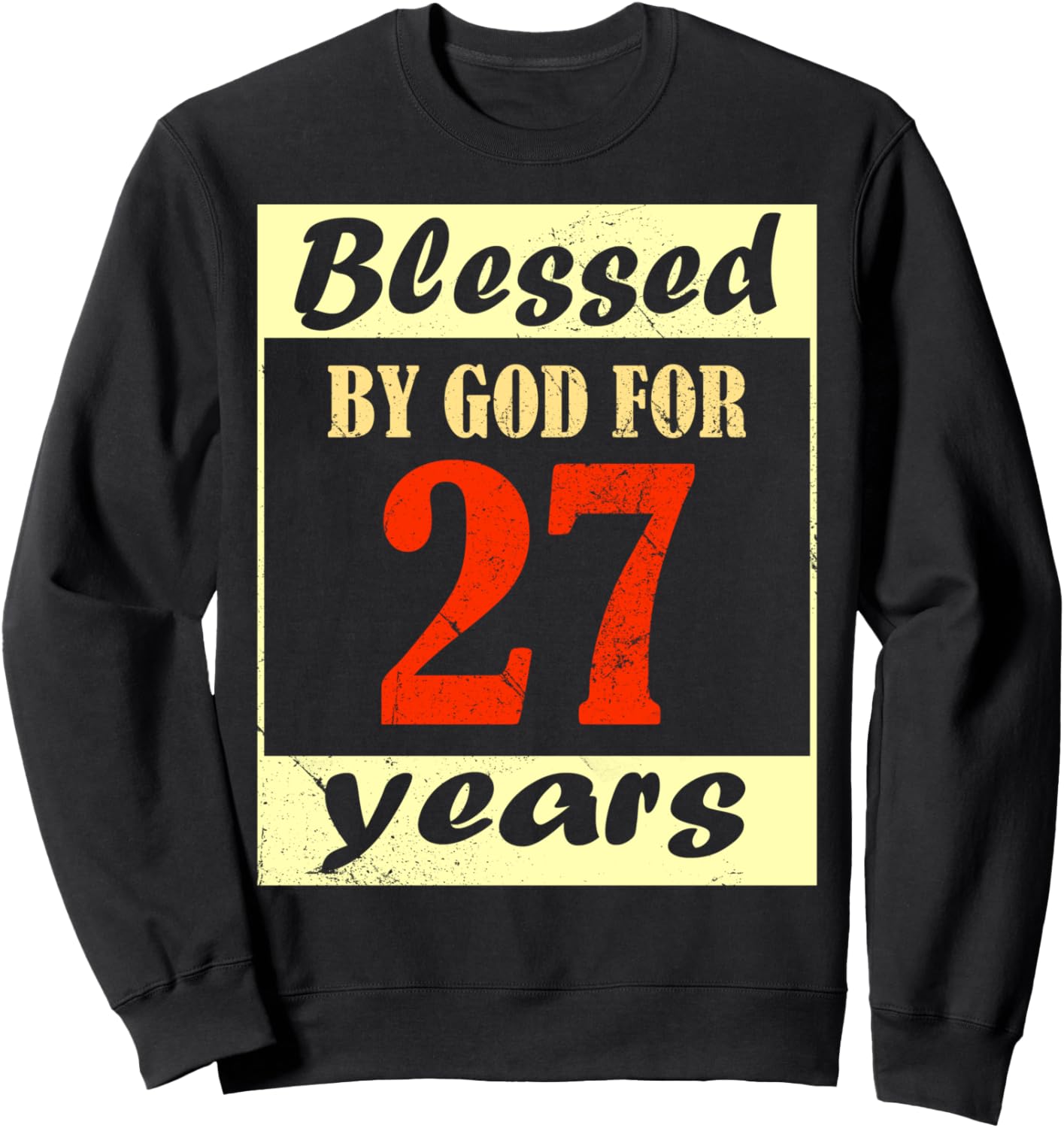 Ретро винтажная толстовка на день рождения с надписью «Благословлен Богом 27 лет» Retro Birthday Vintage, черный
Ретро винтажная толстовка на день рождения с надписью «Благословлен Богом 27 лет» Retro Birthday Vintage, черный