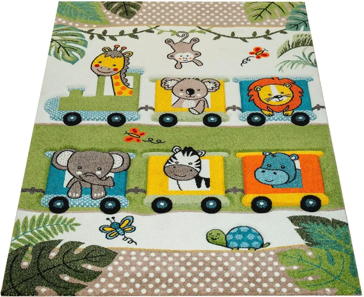 Детский ковер Paco Home "Diamond 635", прямоугольный, 3D дизайн, мотив игривых животных зоопарка в поезде, детская комната 140х200 см, зеленый
Детский ковер Paco Home "Diamond 635", прямоугольный, 3D дизайн, мотив игривых животных зоопарка в поезде, детская комната 140х200 см, зеленый