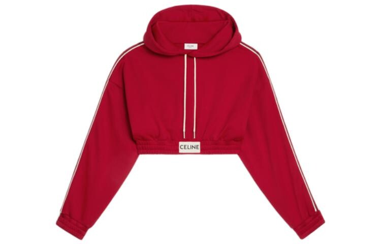 Толстовка укороченная Celine с капюшоном, красный
Толстовка укороченная Celine с капюшоном, красный