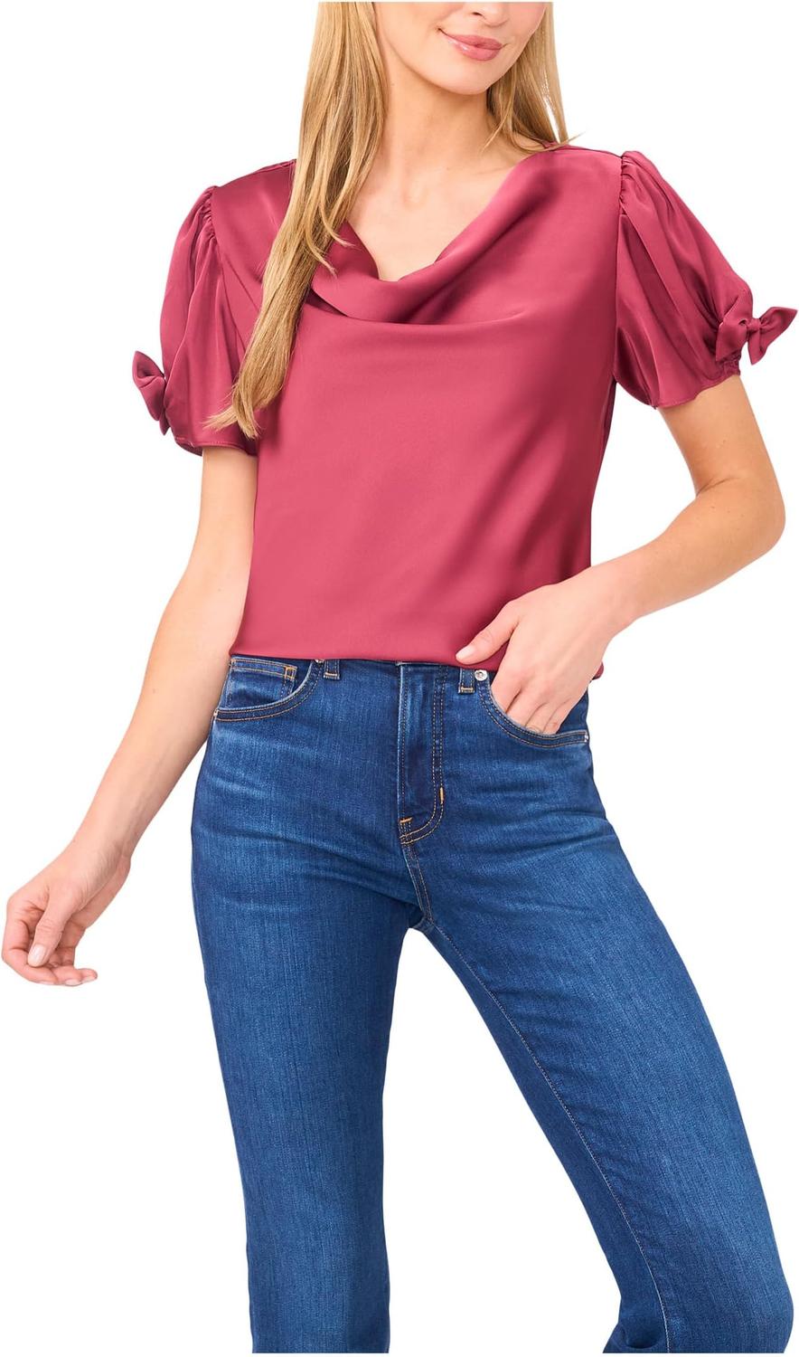 Топ CeCe Cowl Neck Bubble Short Sleeve Top, цвет Fresh Berry
Топ CeCe Cowl Neck Bubble Short Sleeve Top, цвет Fresh Berry