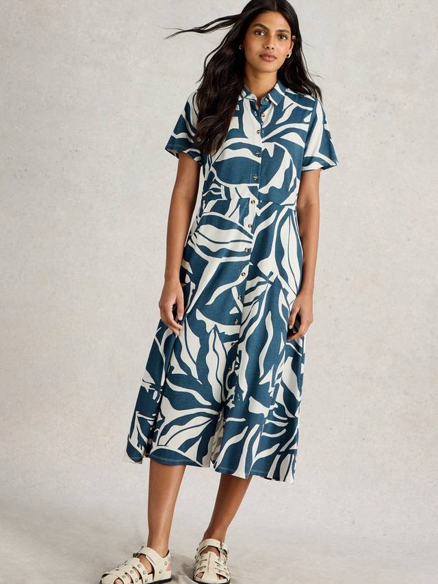 Модальное платье-рубашка миди из органического хлопка с цветочным рисунком rua White Stuff, темно-синий/разноцветный
Модальное платье-рубашка миди из органического хлопка с цветочным рисунком rua White Stuff, темно-синий/разноцветный