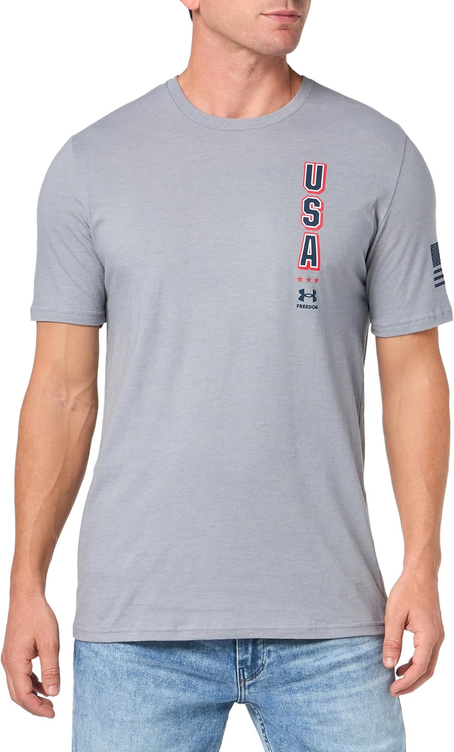 Футболка Under Armour Freedom Graphic, мужская, с коротким рукавом, (035) Steel Medium Heather/Academy
Футболка Under Armour Freedom Graphic, мужская, с коротким рукавом, (035) Steel Medium Heather/Academy