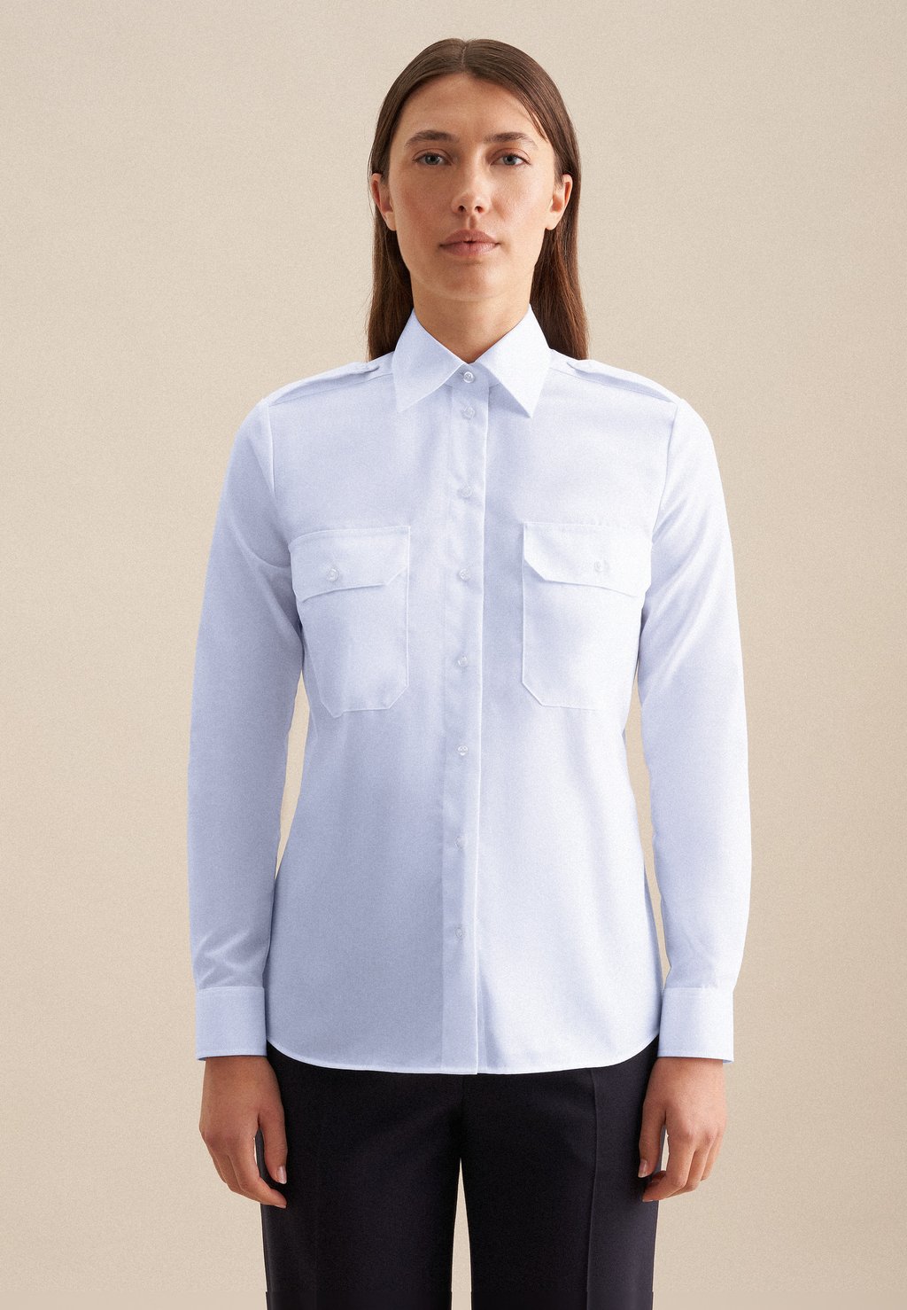 Блузка на пуговицах Seidensticker, светло-голубой
Блузка на пуговицах Seidensticker, светло-голубой