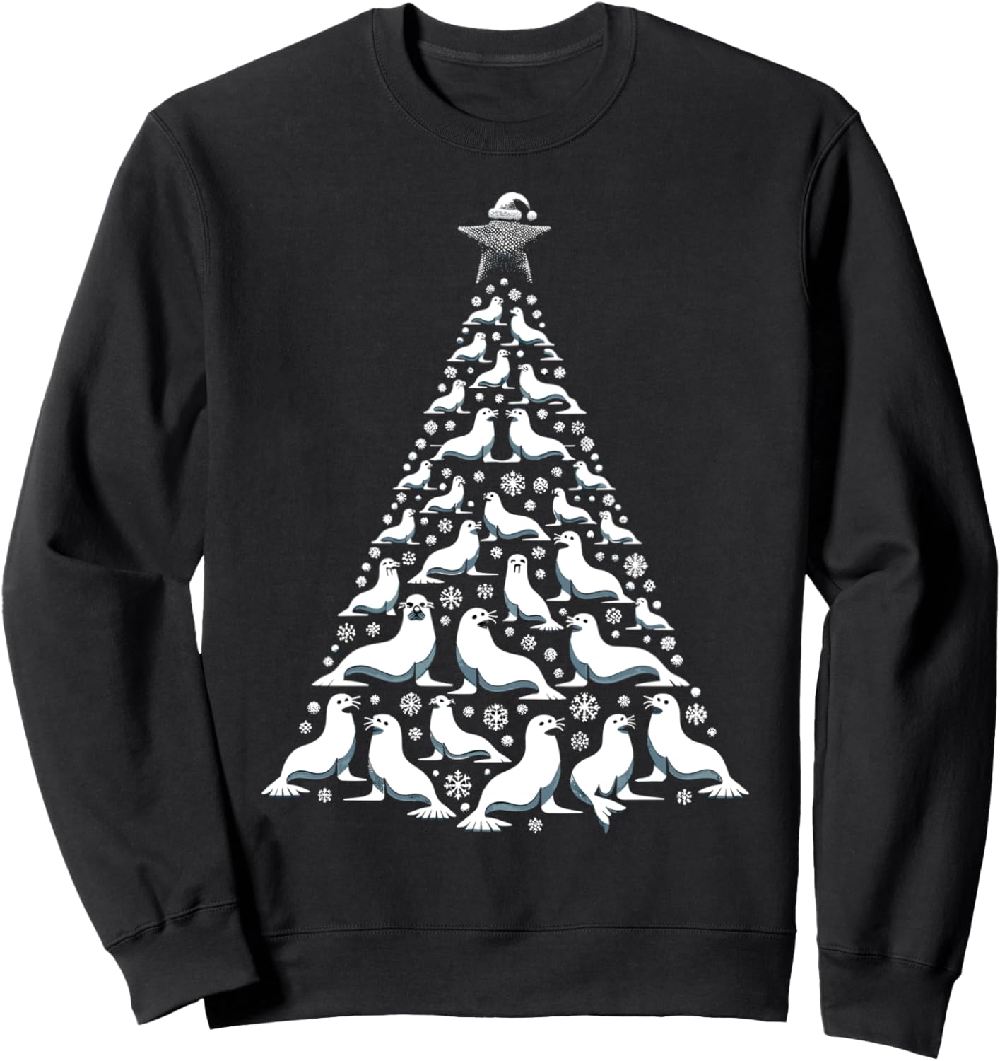 Забавная толстовка с изображением тюленей и рождественской елки Seals Xmas, черный
Забавная толстовка с изображением тюленей и рождественской елки Seals Xmas, черный