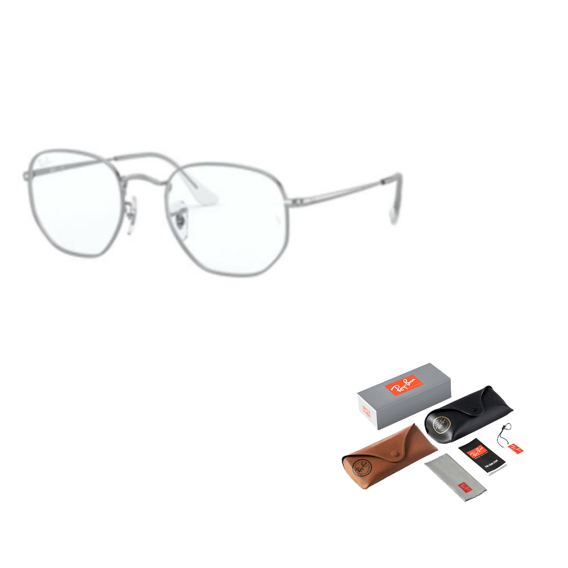 Очки в шестиугольной оправе RayBan, белый
Очки в шестиугольной оправе RayBan, белый