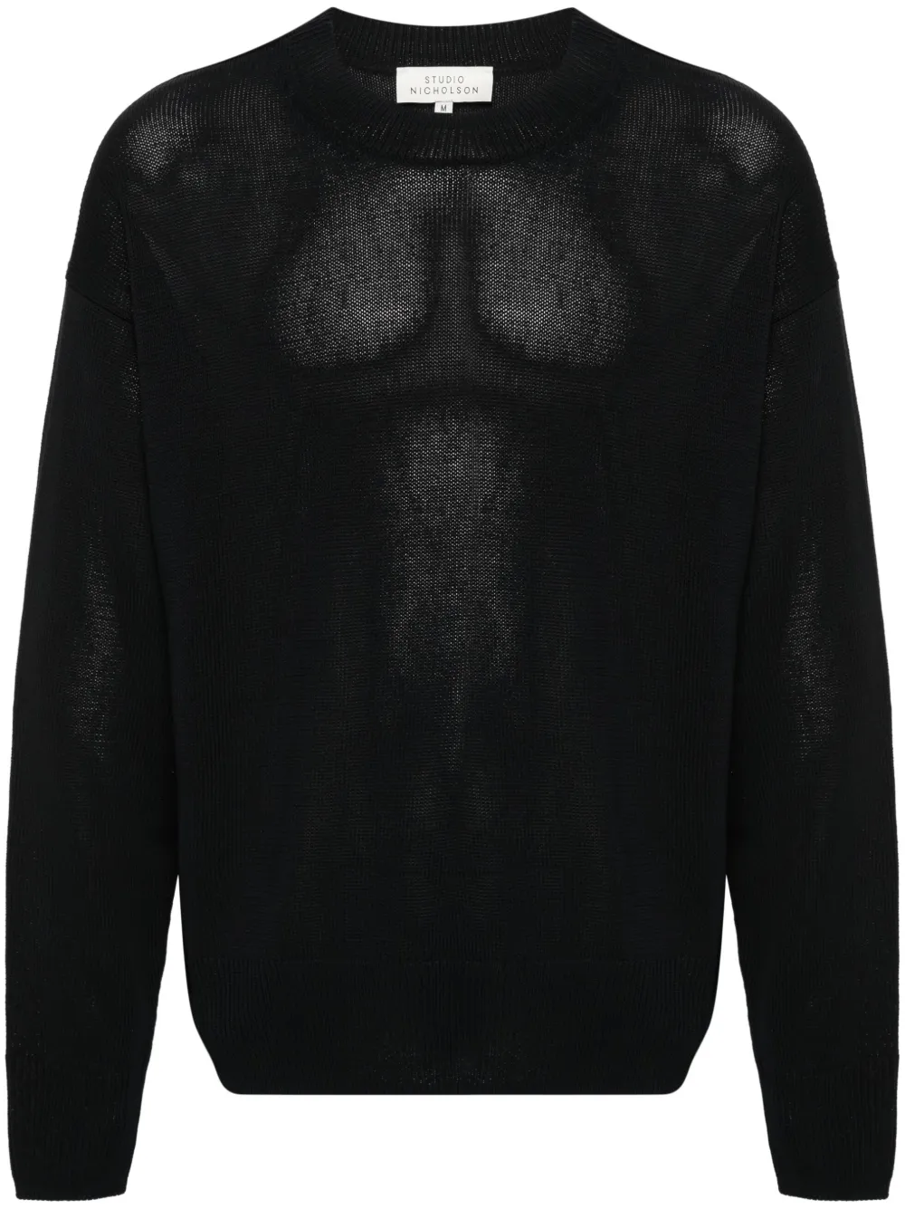 Джемпер тонкой вязки с круглым вырезом Studio Nicholson, синий
Джемпер тонкой вязки с круглым вырезом Studio Nicholson, синий