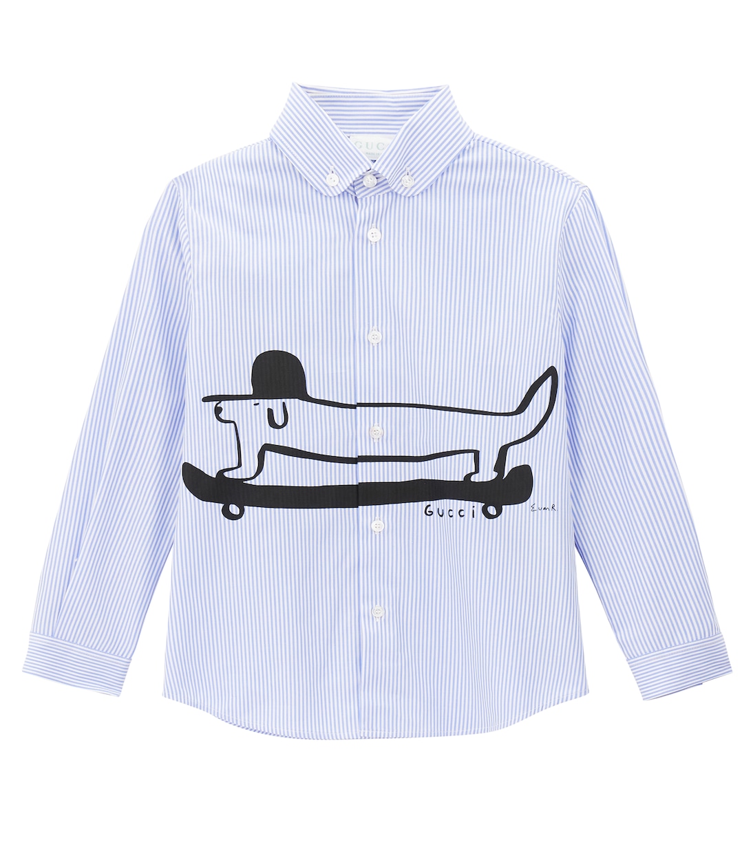 Рубашка из хлопкового поплина с принтом Euan Roberts Gucci Kids, White/Intensiv.Azure
Рубашка из хлопкового поплина с принтом Euan Roberts Gucci Kids, White/Intensiv.Azure