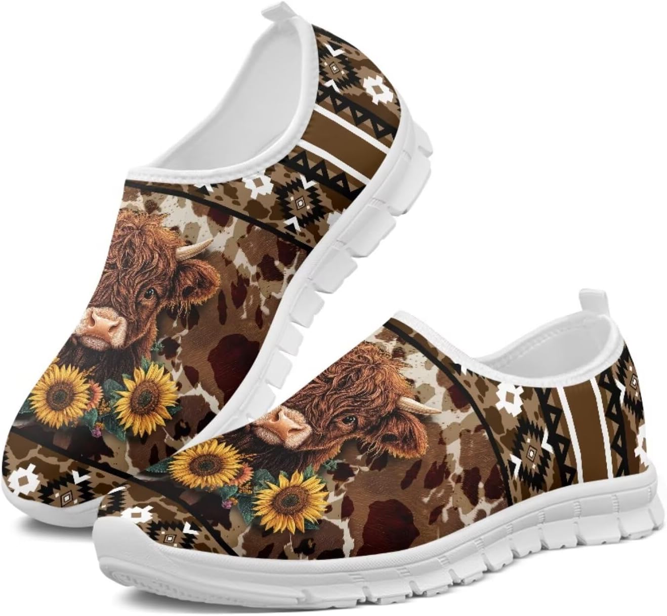 Женские кроссовки Glomenade с принтом с животных и племенных мотивов, мужские дышащие кроссовки из сетки, носочные кроссовки, модные слипоны, противоскользящие теннисные кроссовки, Tribal Cattle Sunflower
Женские кроссовки Glomenade с принтом с животных и племенных мотивов, мужские дышащие кроссовки из сетки, носочные кроссовки, модные слипоны, противоскользящие теннисные кроссовки, Tribal Cattle Sunflower