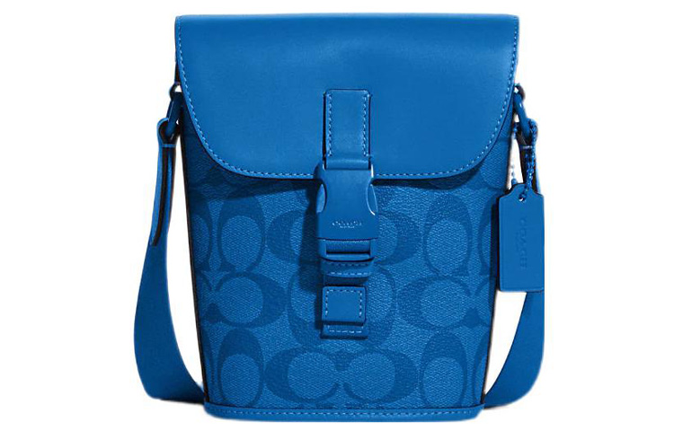 COACH Мужская синяя мини-сумка через плечо с одним ремнем
COACH Мужская синяя мини-сумка через плечо с одним ремнем