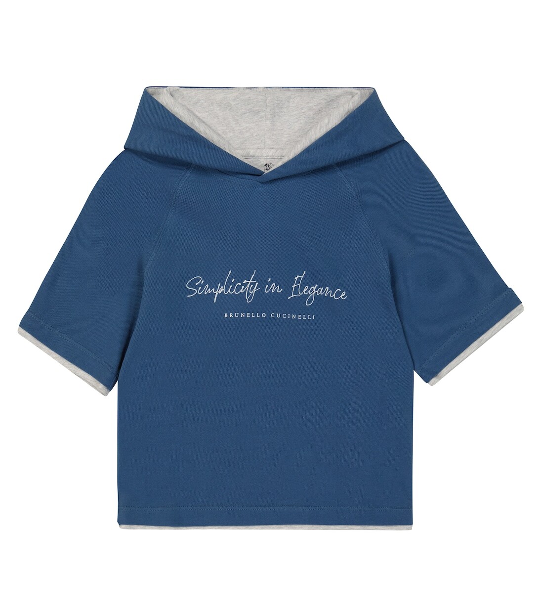Хлопковая футболка с капюшоном Brunello Cucinelli, синий
Хлопковая футболка с капюшоном Brunello Cucinelli, синий