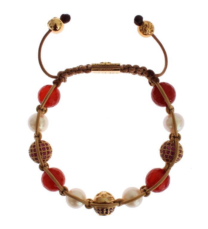 Изысканный браслет из драгоценных камней ручной работы Nialaya Jewelry, красный/белый/золотой
Изысканный браслет из драгоценных камней ручной работы Nialaya Jewelry, красный/белый/золотой