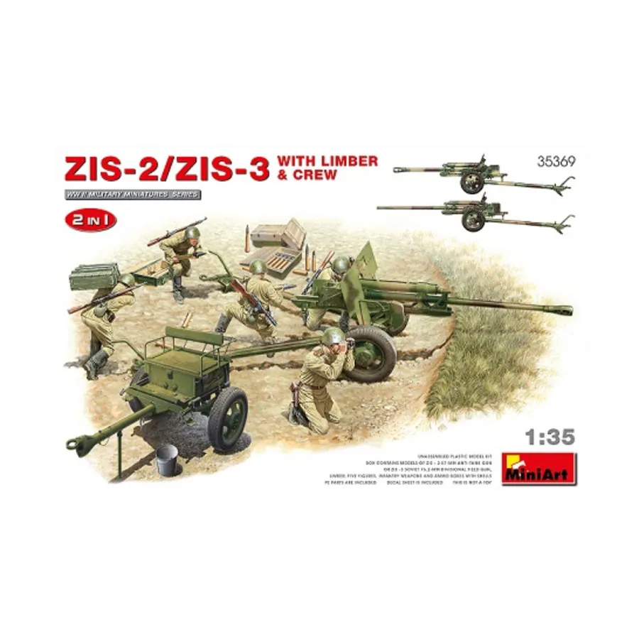 Пушка ЗИС-2/ЗИС-3 с передком и расчетом, WWII Military Miniatures Series (1:35) (MiniArt Models)
Пушка ЗИС-2/ЗИС-3 с передком и расчетом, WWII Military Miniatures Series (1:35) (MiniArt Models)