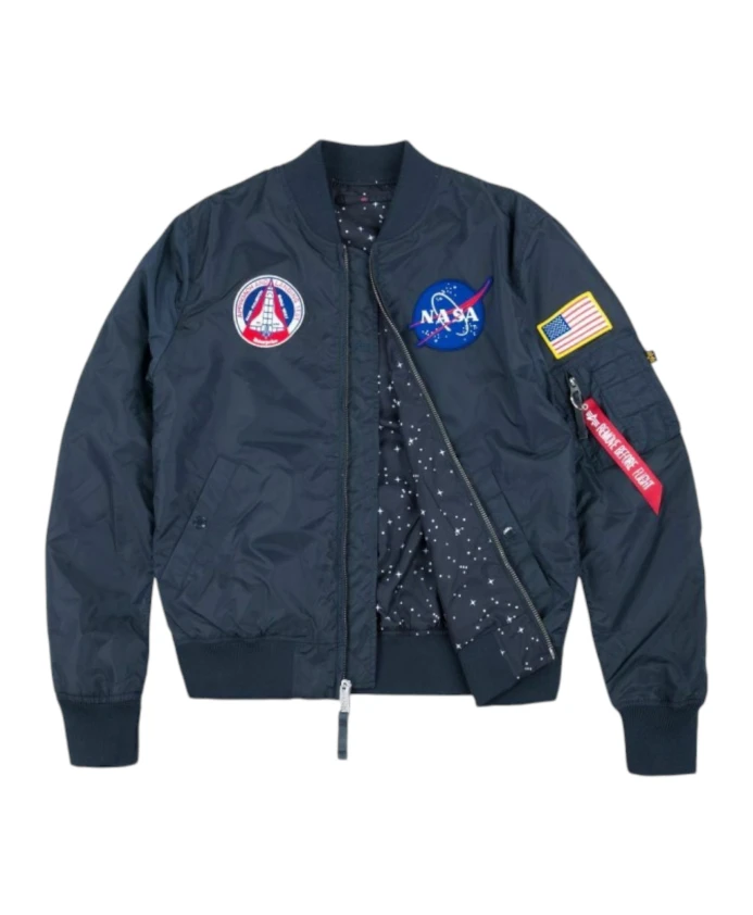 Двусторонняя куртка-бомбер NASA Alpha Industries, синий
Двусторонняя куртка-бомбер NASA Alpha Industries, синий