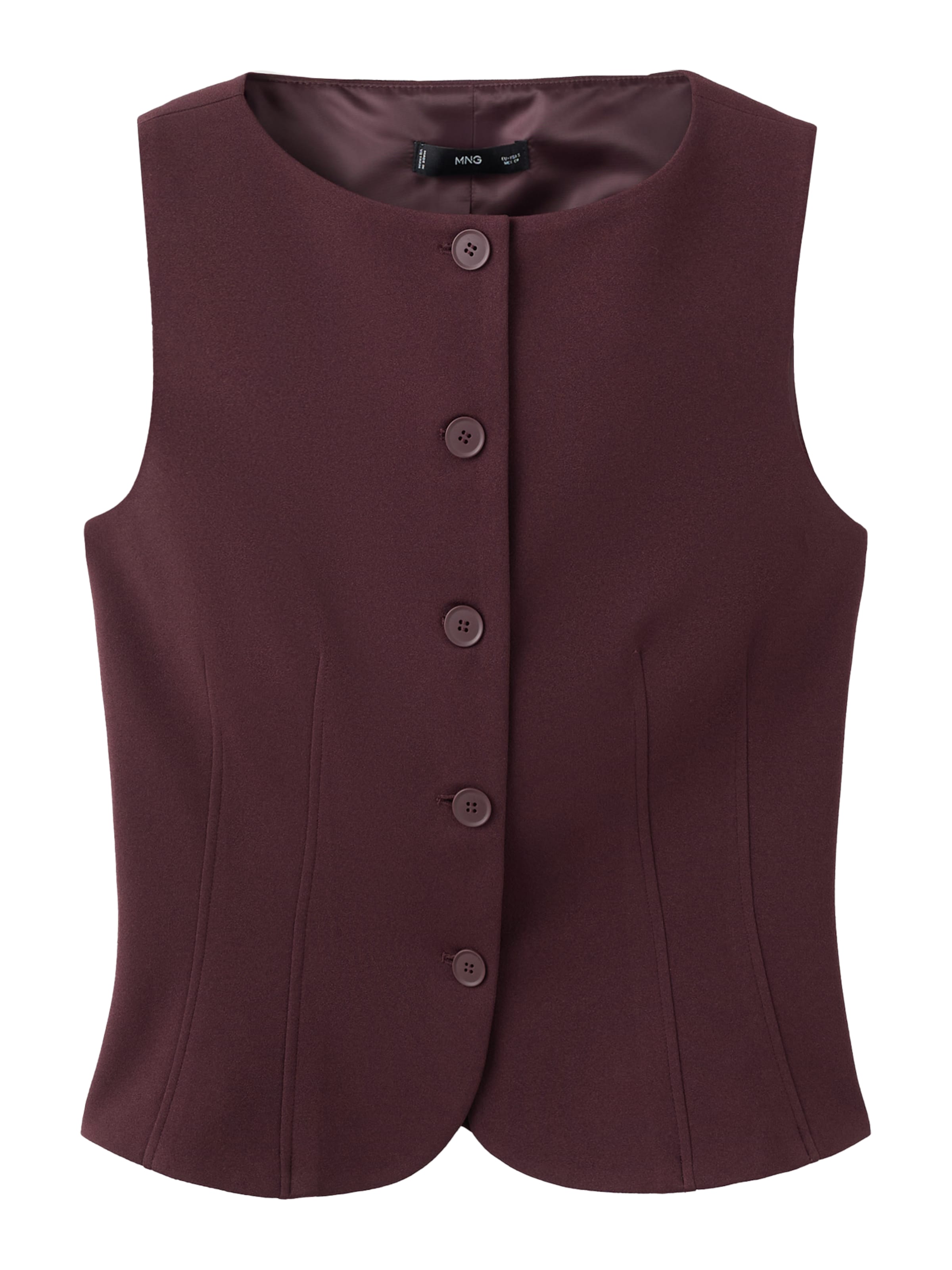 MANGO Жилет 'AVAY' в цвете бордо
MANGO Жилет 'AVAY' в цвете бордо
