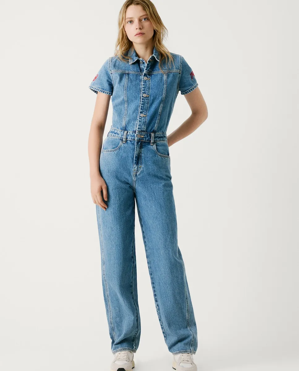 Женский длинный джинсовый комбинезон прямого кроя Pepe Jeans, синий
Женский длинный джинсовый комбинезон прямого кроя Pepe Jeans, синий