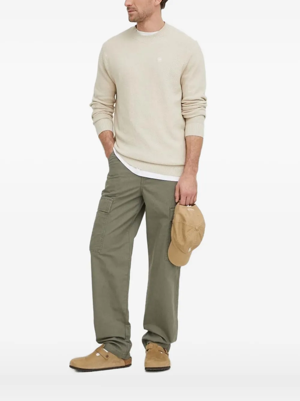 Фактурный свитер с круглым вырезом G-Star RAW, нейтральный
Фактурный свитер с круглым вырезом G-Star RAW, нейтральный