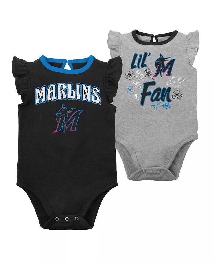 Комплект из двух боди Miami Marlins Little Fan для маленьких девочек: черный, серый Хизер Outerstuff
Комплект из двух боди Miami Marlins Little Fan для маленьких девочек: черный, серый Хизер Outerstuff