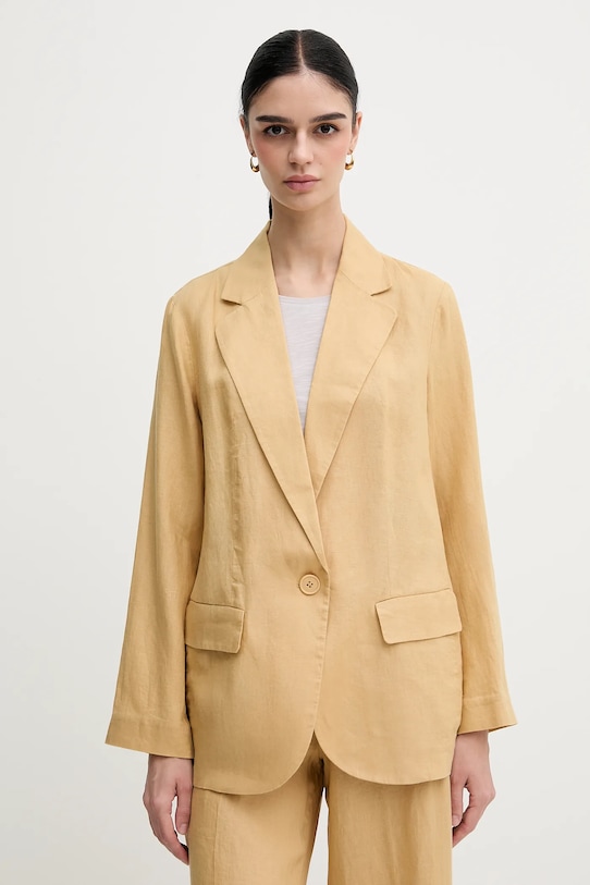 Льняной пиджак Sisley, зеленый
Льняной пиджак Sisley, зеленый