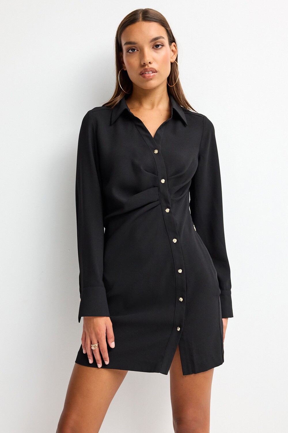 Асимметричное платье мини из крепа Next, черный
Асимметричное платье мини из крепа Next, черный