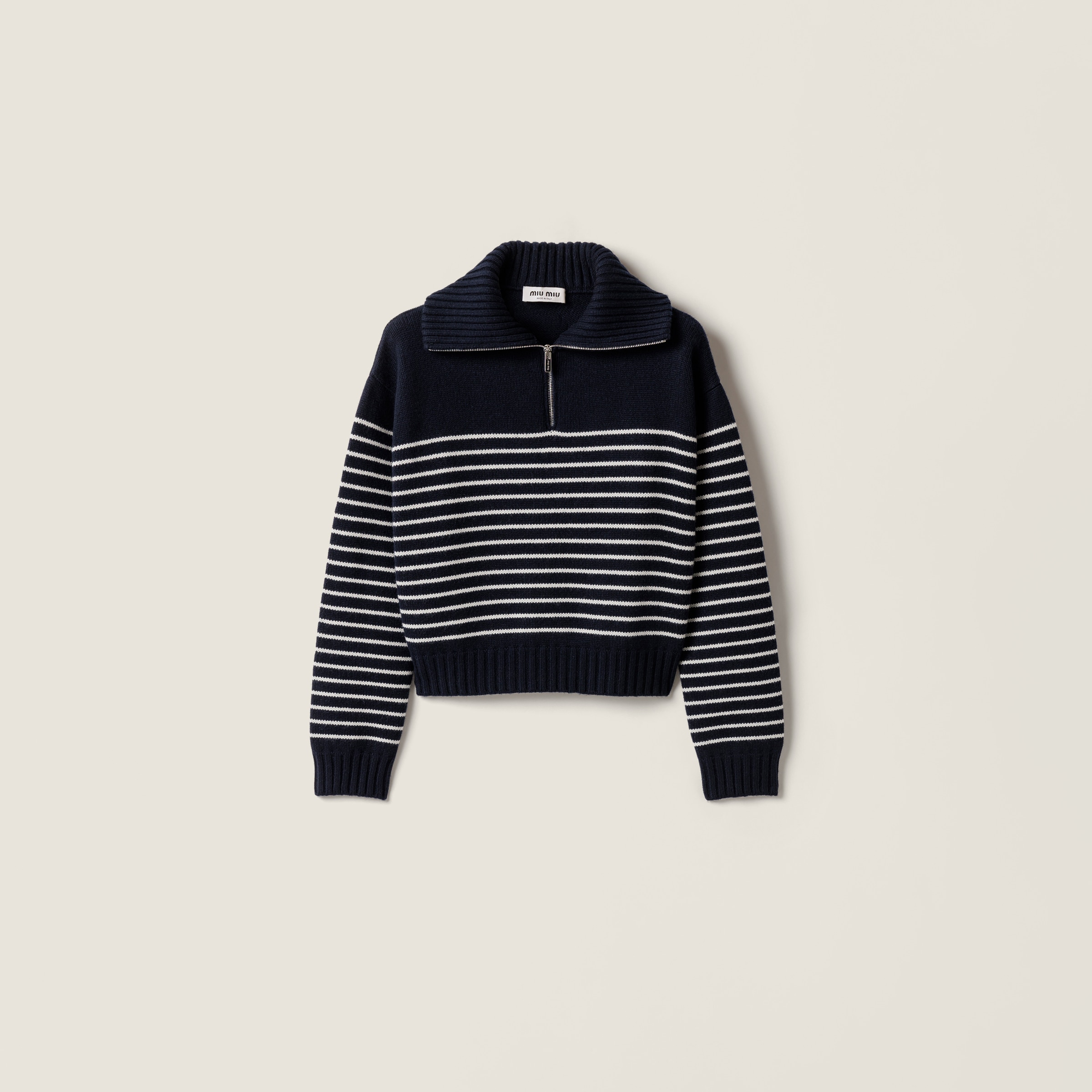 Кашемировый свитер MIU MIU, синий/белый
Кашемировый свитер MIU MIU, синий/белый