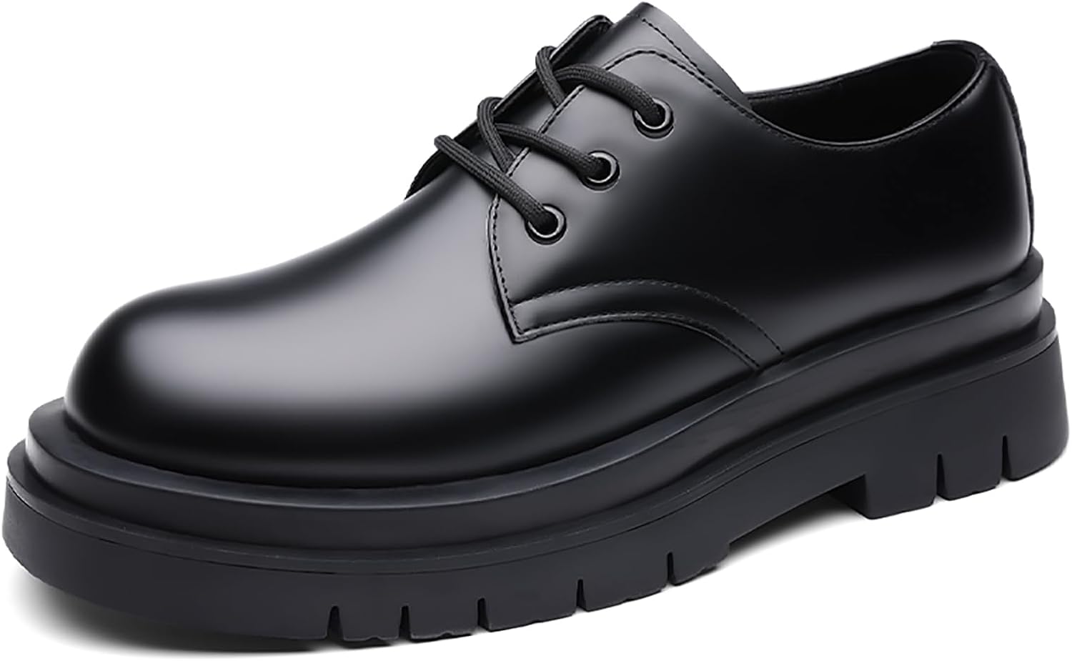 Мужские кожаные дерби с круглым носком на шнуровке, платформой и рельефной подошвой, увеличивающие рост, классические рабочие, офисные, деловые и повседневные туфли Ljaiyi, черный
Мужские кожаные дерби с круглым носком на шнуровке, платформой и рельефной подошвой, увеличивающие рост, классические рабочие, офисные, деловые и повседневные туфли Ljaiyi, черный
