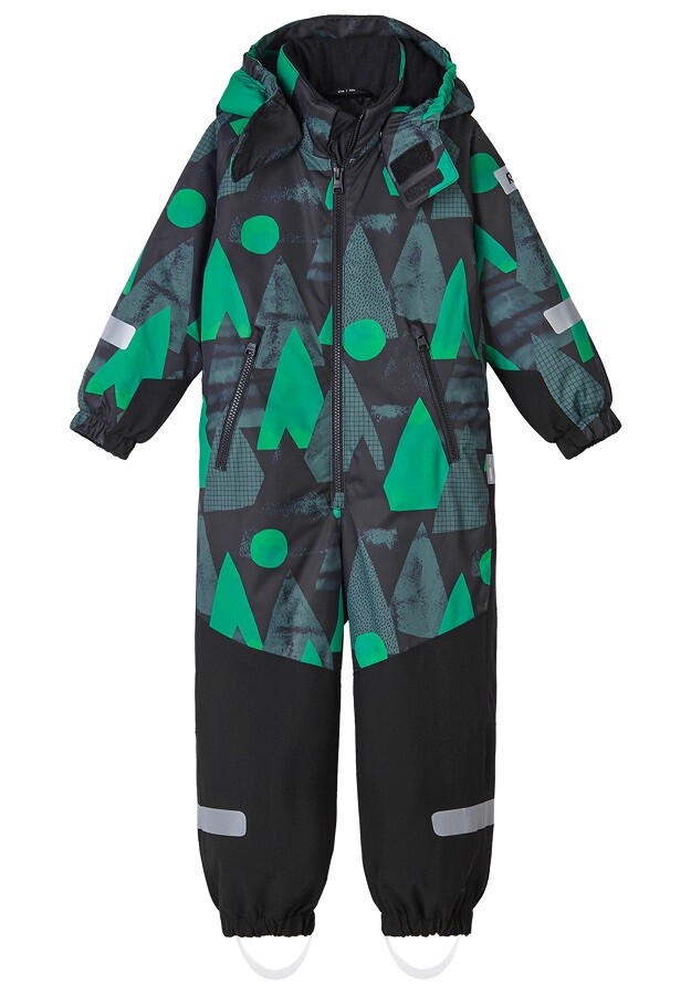 Комбинезон зимний Reima Reimatec Kurikka с принтом, зеленый / черный 
Комбинезон зимний Reima Reimatec Kurikka с принтом, зеленый / черный