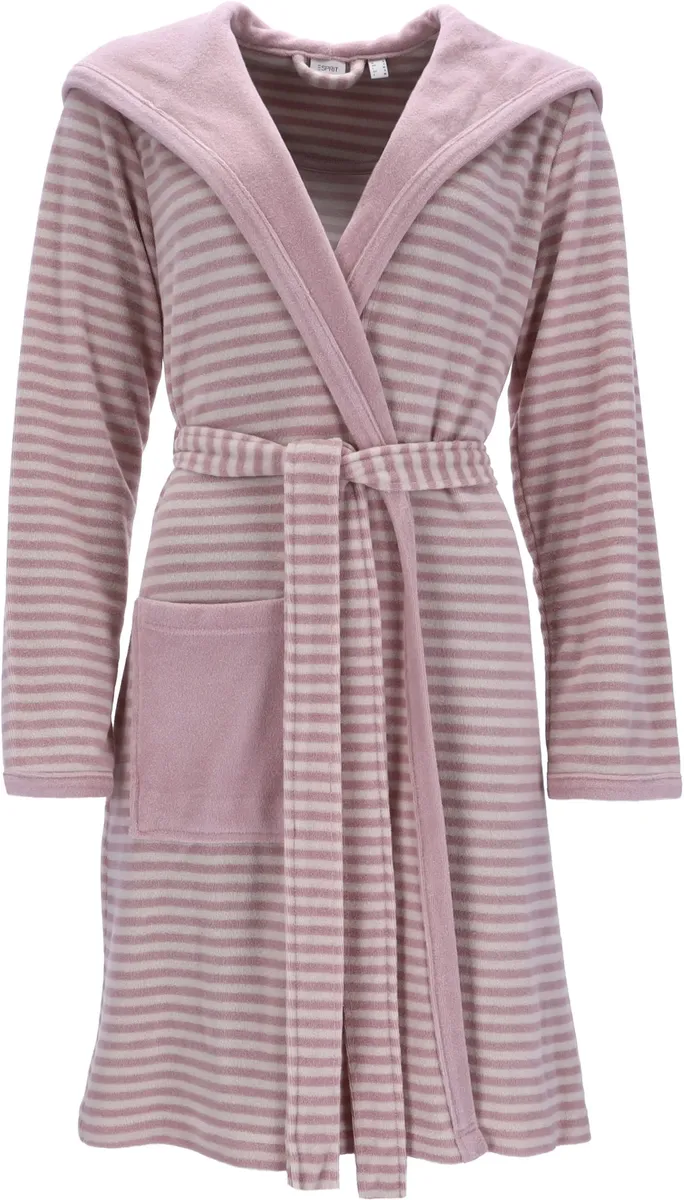 Халат женский Esprit "Striped Hoody" (1 шт.), в полоску, с капюшоном и вышивкой логотипа, короткий, цвет Rose
Халат женский Esprit "Striped Hoody" (1 шт.), в полоску, с капюшоном и вышивкой логотипа, короткий, цвет Rose