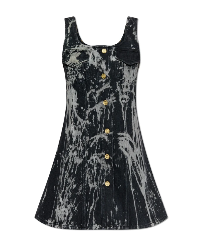 Мини-Платье из плотного денима Ganni, черный
Мини-Платье из плотного денима Ganni, черный