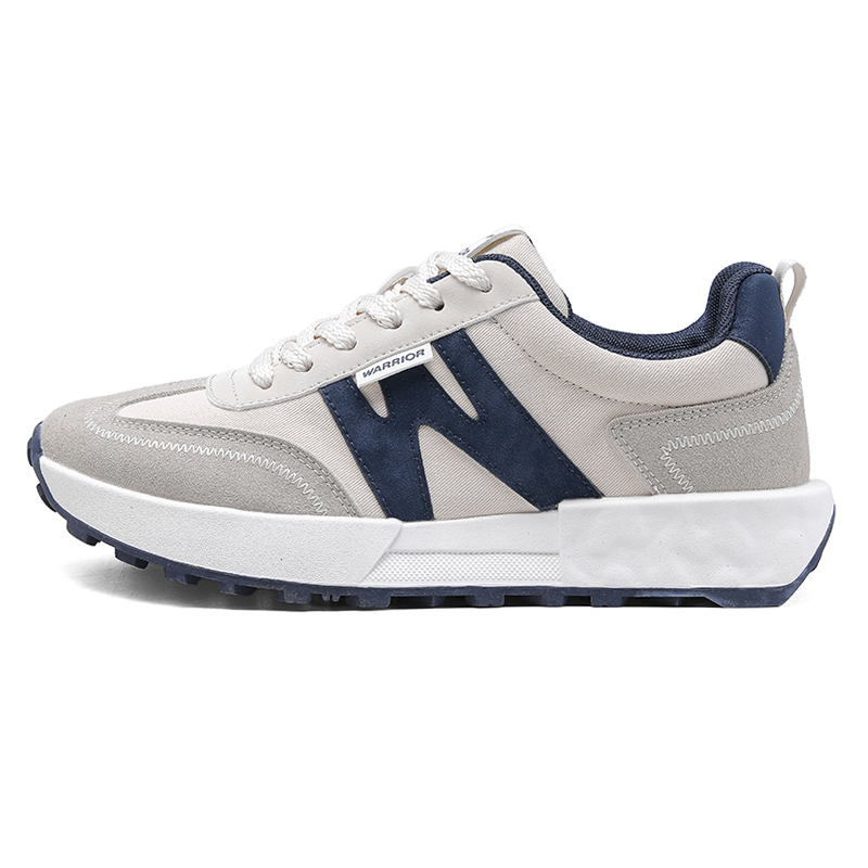 WARRIOR Скользоустойчивые повседневные низкие туфли для мужчин с эффектом увеличения роста - бежевый и темно-синий, цвет Beige Dark Blue 
WARRIOR Скользоустойчивые повседневные низкие туфли для мужчин с эффектом увеличения роста - бежевый и темно-синий, цвет Beige Dark Blue
