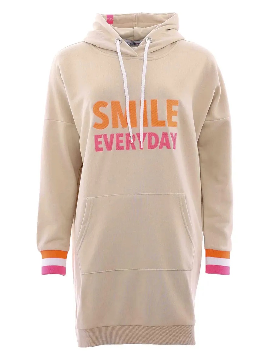 Платье-свитшот Zwillingsherz, с капюшоном, вышивкой спереди, карманом и неоновым принтом, бежевый
Платье-свитшот Zwillingsherz, с капюшоном, вышивкой спереди, карманом и неоновым принтом, бежевый